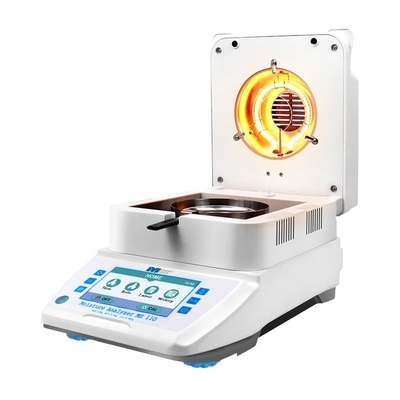 अनाज हलोजन नमी विश्लेषक 0.005g पठनीयता 110g क्षमता नमी मीटर